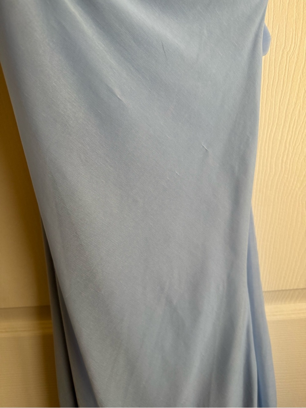 Mare Mare Cowl Neck Sheer Hem Maxi Dress Light Blue Size Small - Picture 11 of 15